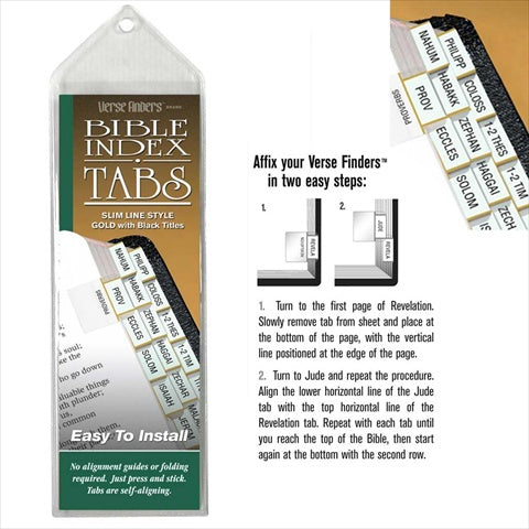 Bible Tabs/Slim/Gold/Blk