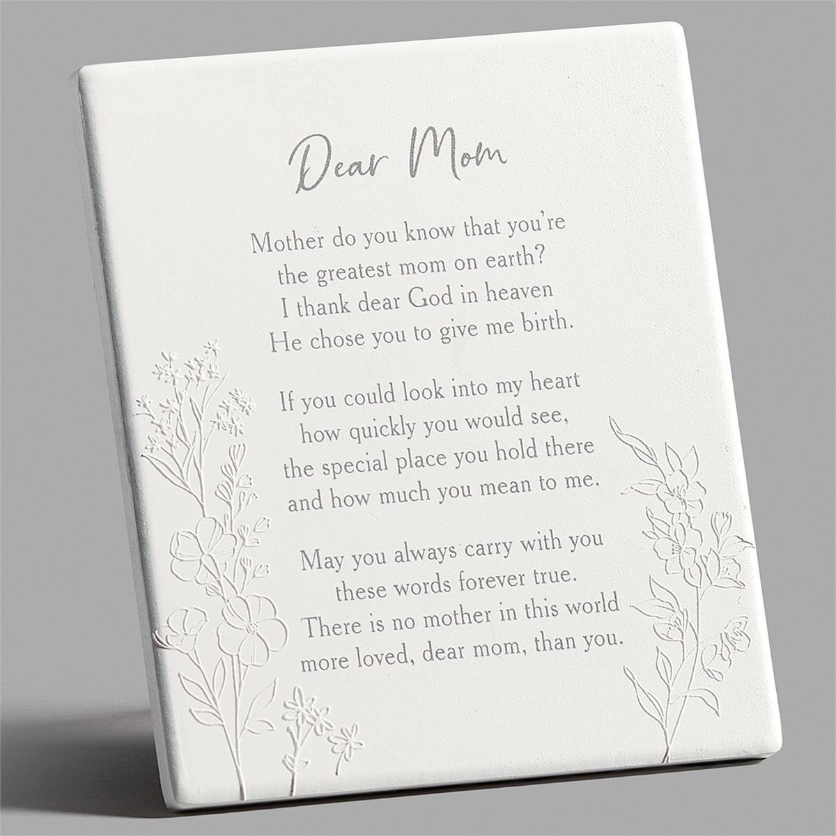 Plaque-Easel-Dear Mom
