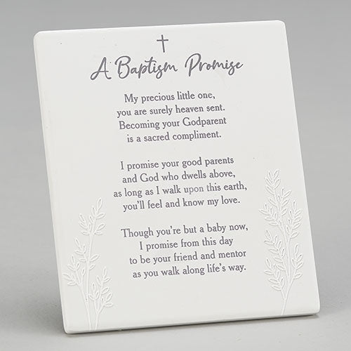 Plaque-Ceramic-Baptism Promise-5 1/2"x4 3/4"