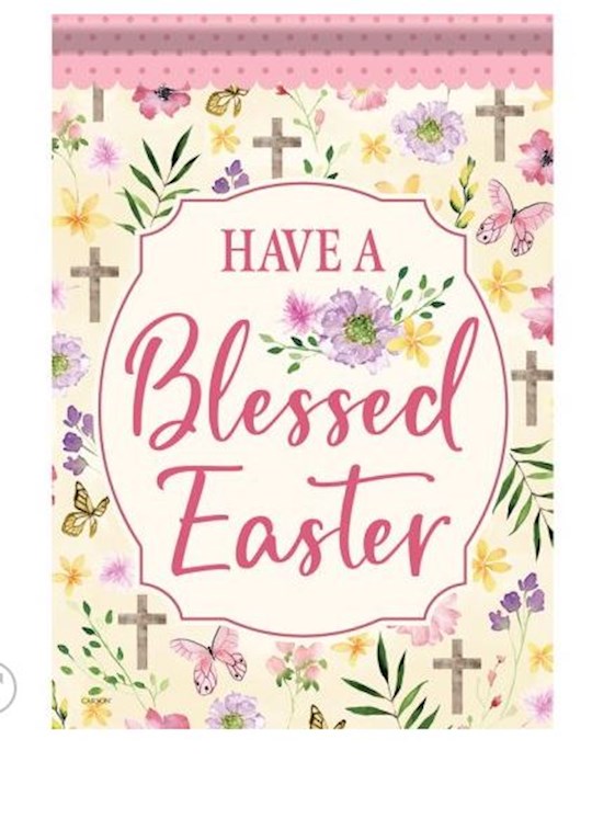 Garden Flag-Dura Soft-Blessed Easter-18"