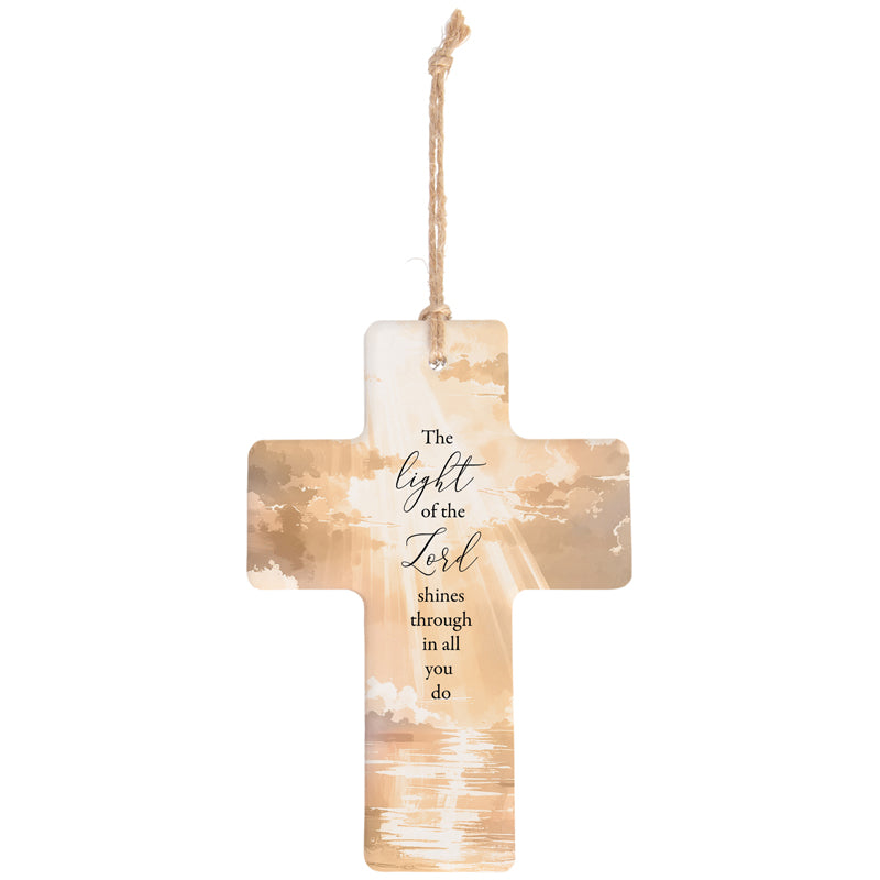 Ornament-Cross-Light Of The Lord-4"