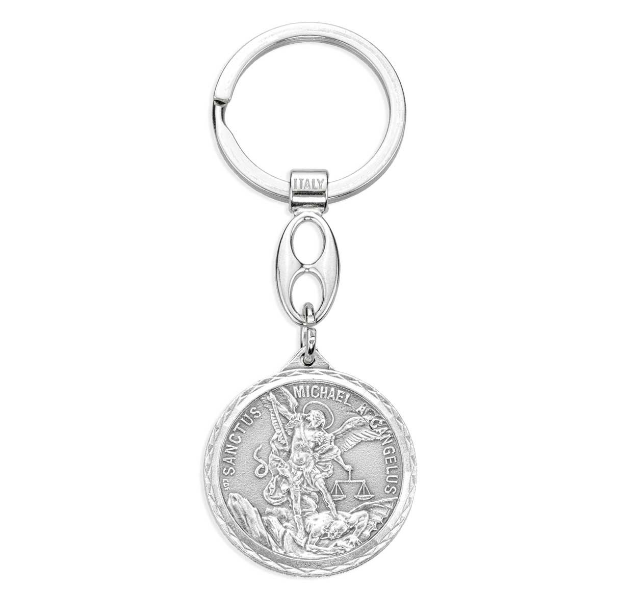 Keychain-St Michael/St Christopher