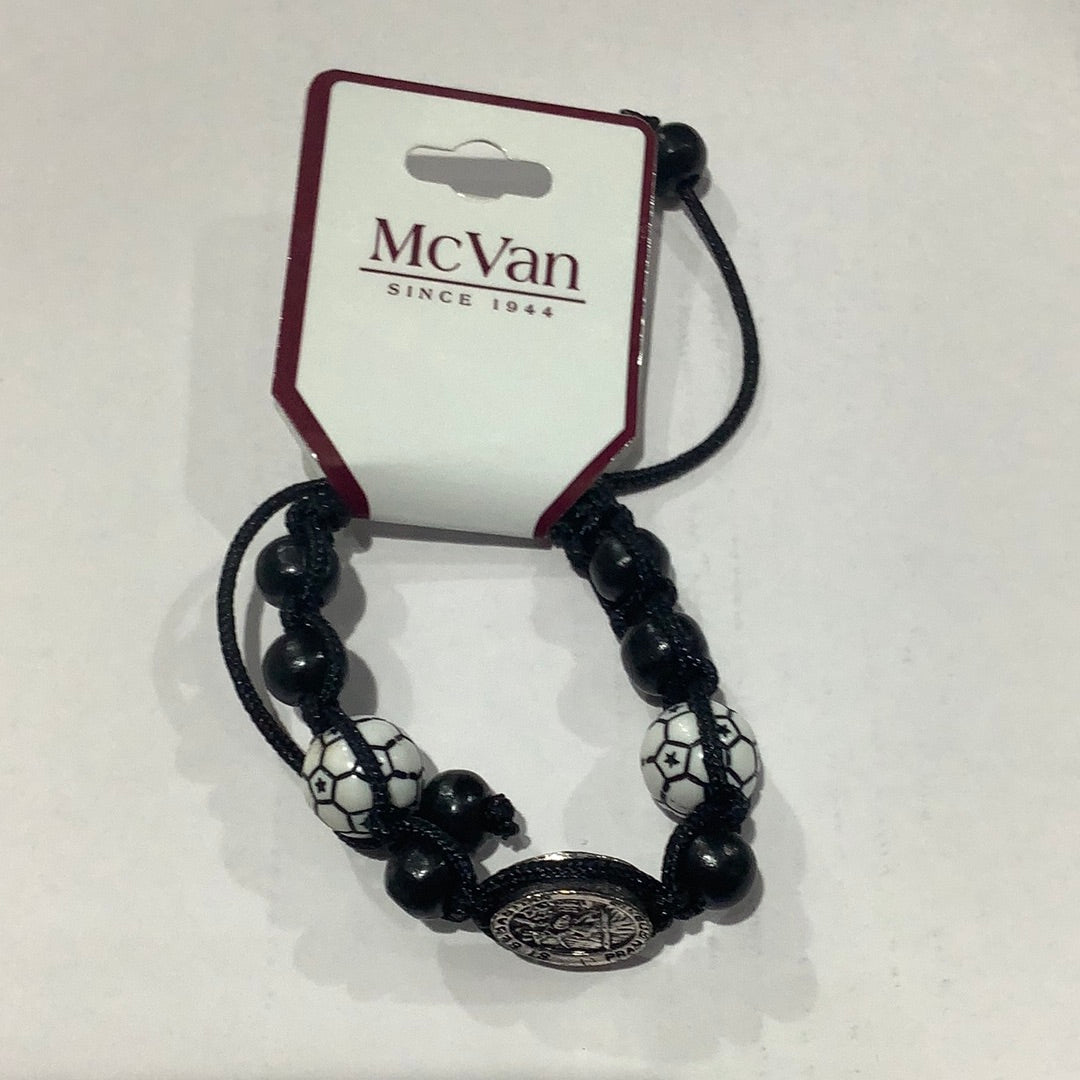Bracelet/Black Soccer/St Sebast