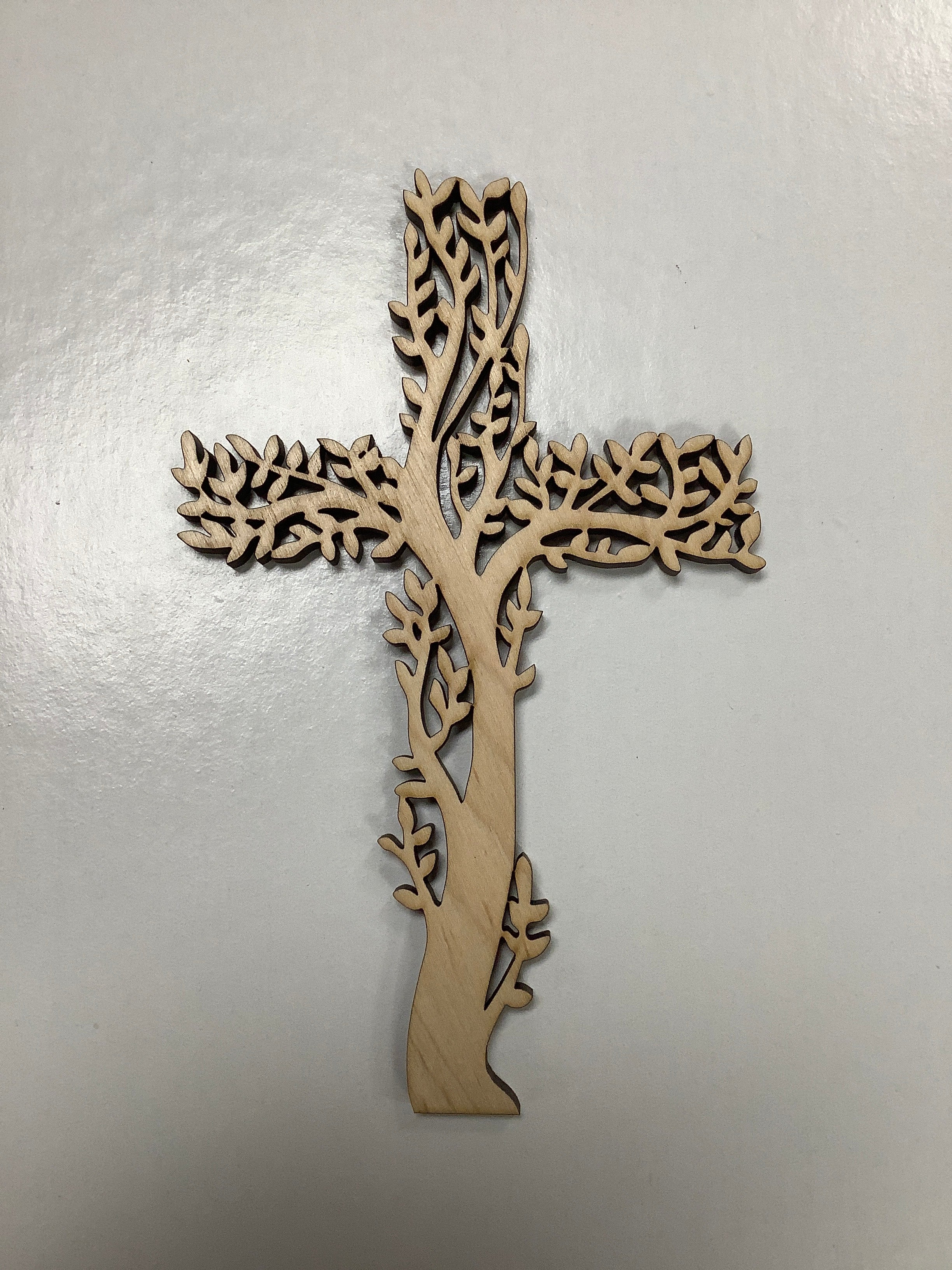 Cross-Wooden-Righteous Branch-7"
