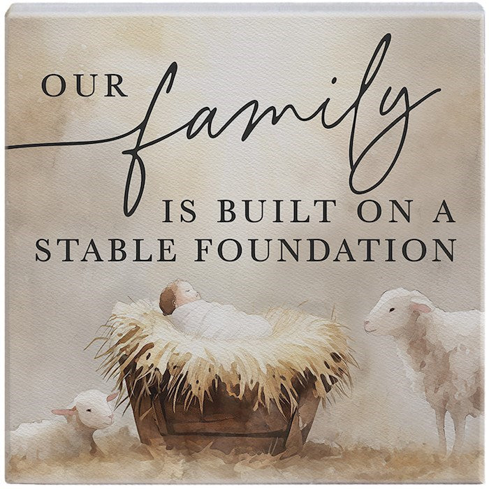Artwork-Christmas Stable-Family-5.25"