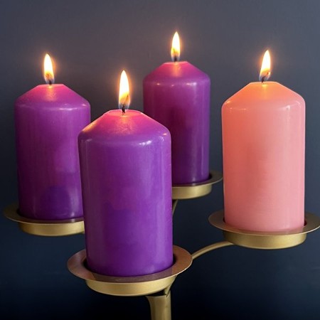 Advent Votive Candles-4 Pc Set-4"x2"-ADCAN101