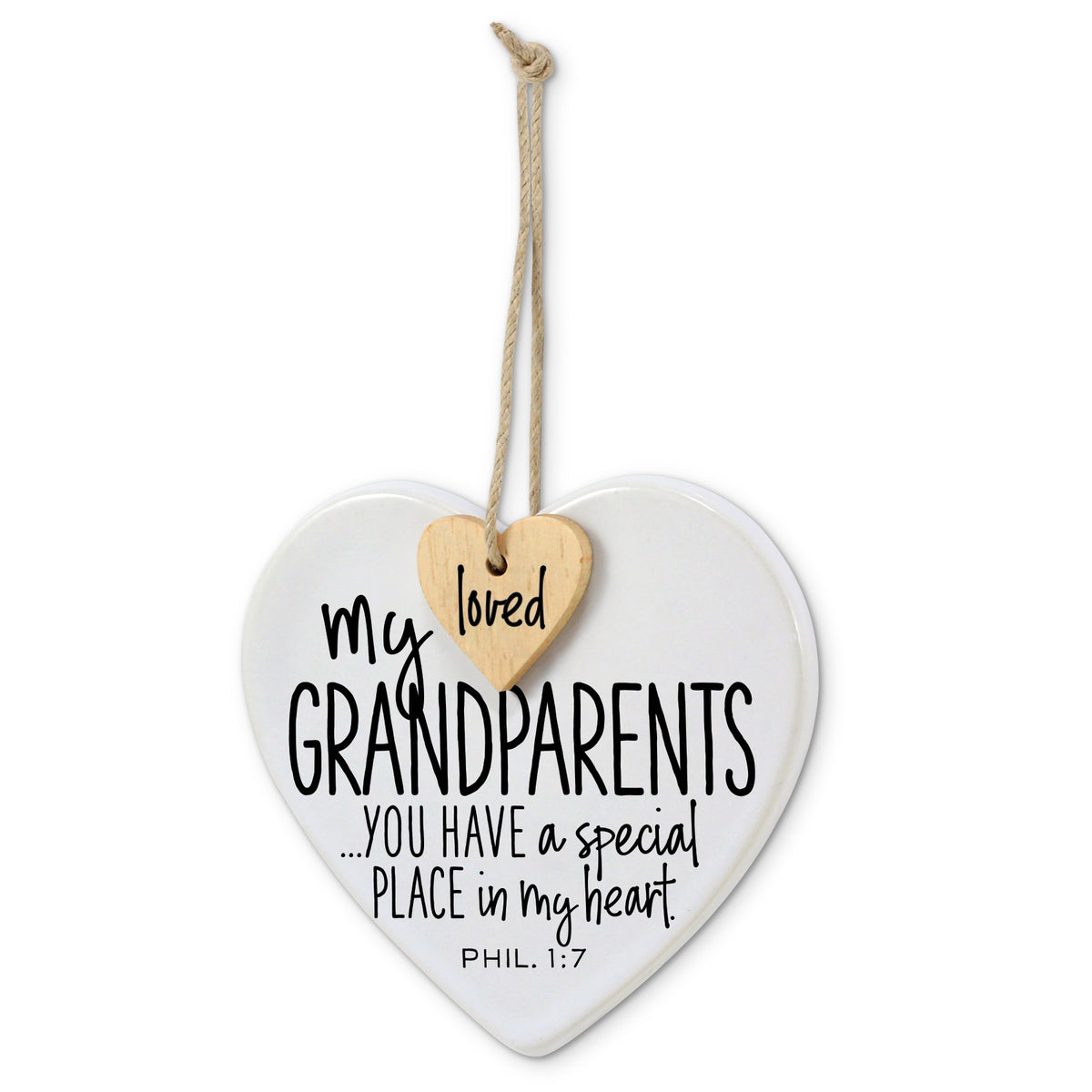 Ornament-Heart-Php 1:7-Loved-My Grandparents