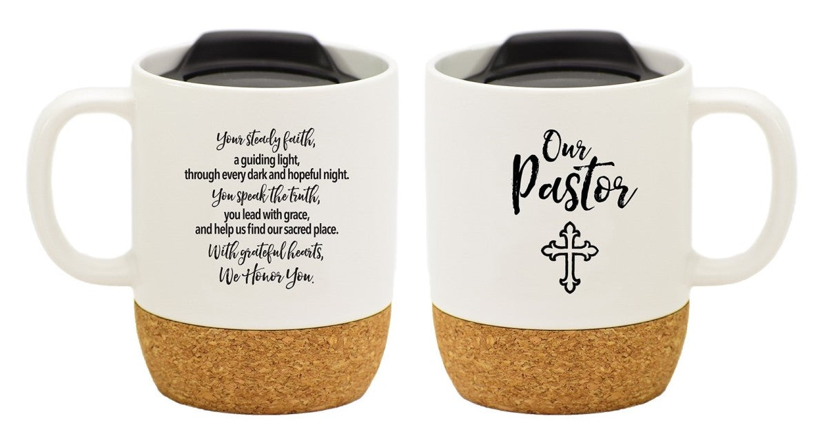 Mug-Cork Bottom-White-Our Pastor