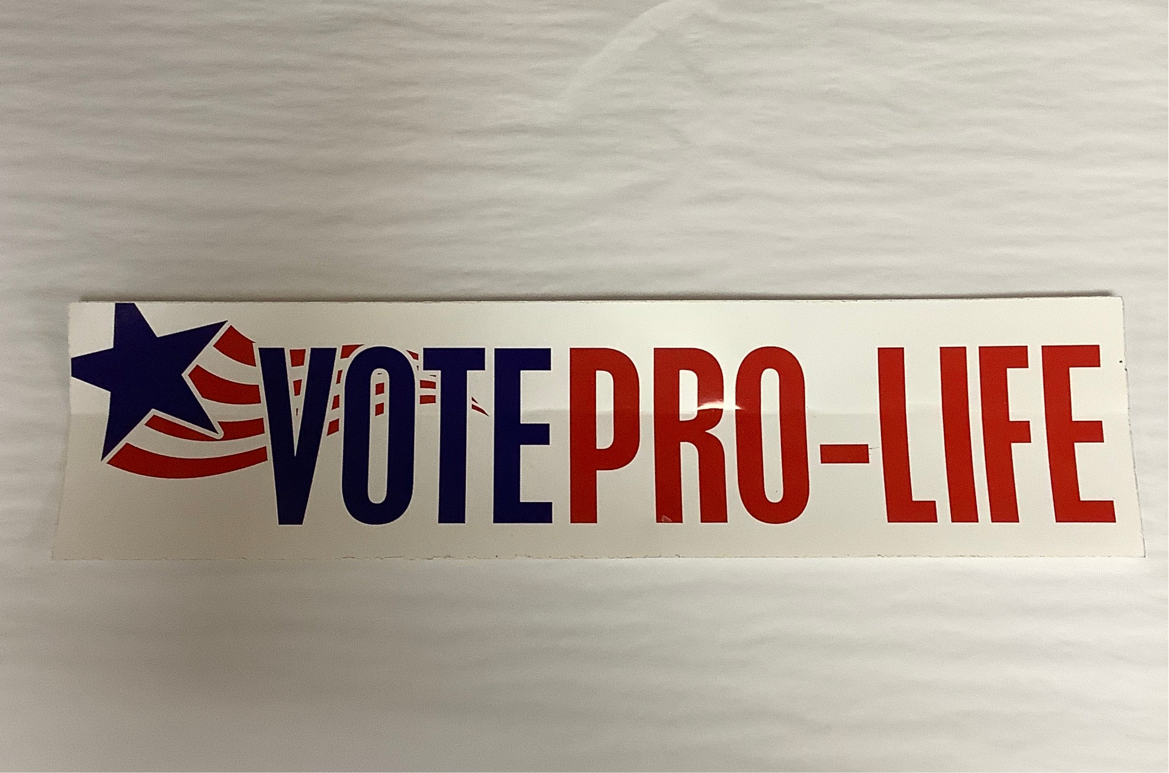 Bumper Sticker/Vote P-L Flag-Pro Life
