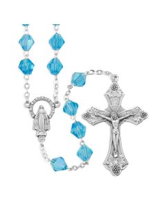 Rosary-Aqua Crystal-8mm