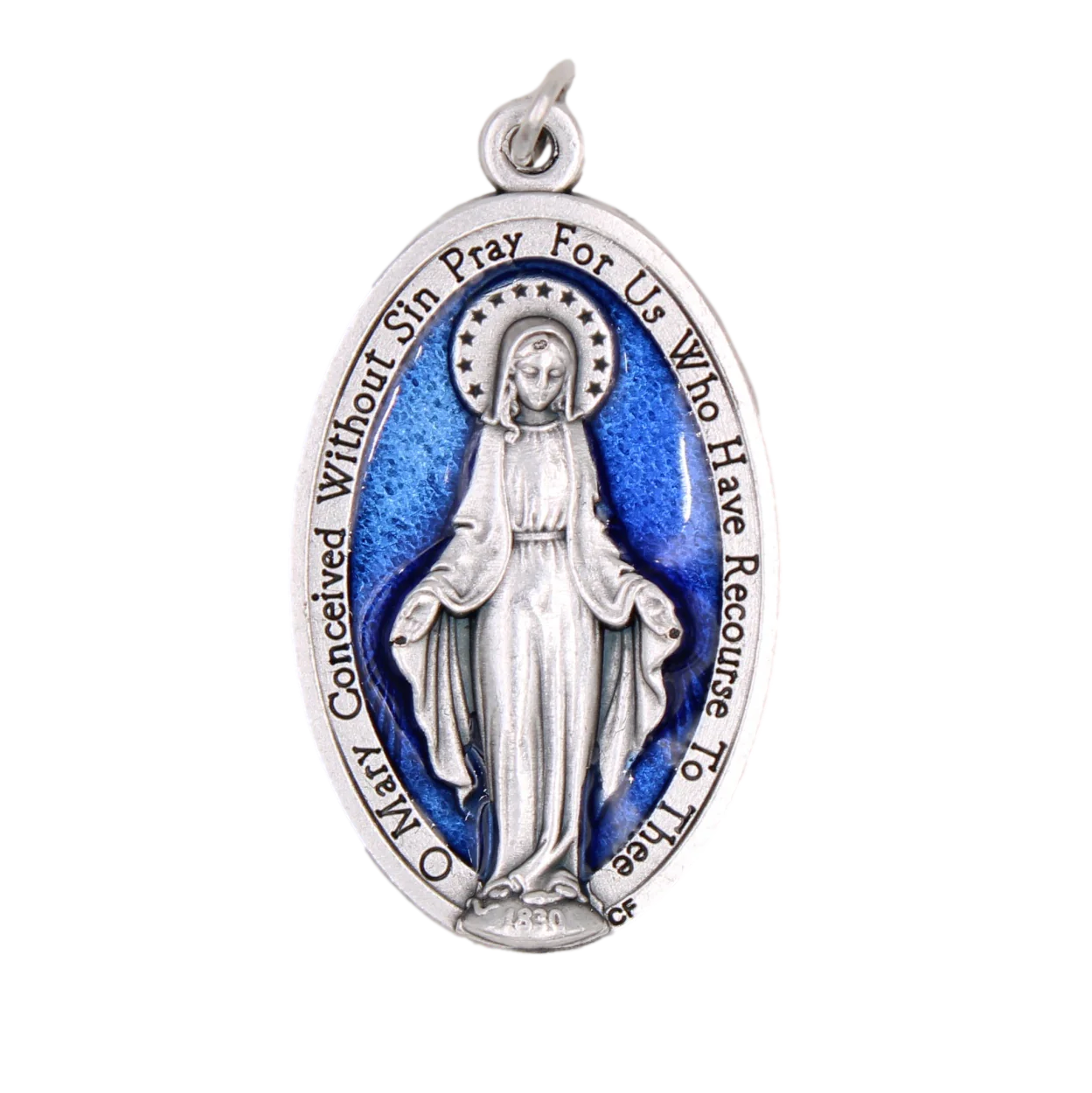 Medal/Miraculous/Blue Enamel/1 1/2"