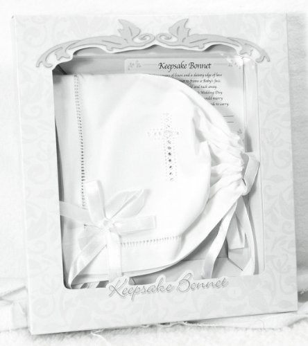 Baby Boy's Keepsake Bonnet/Cross/St