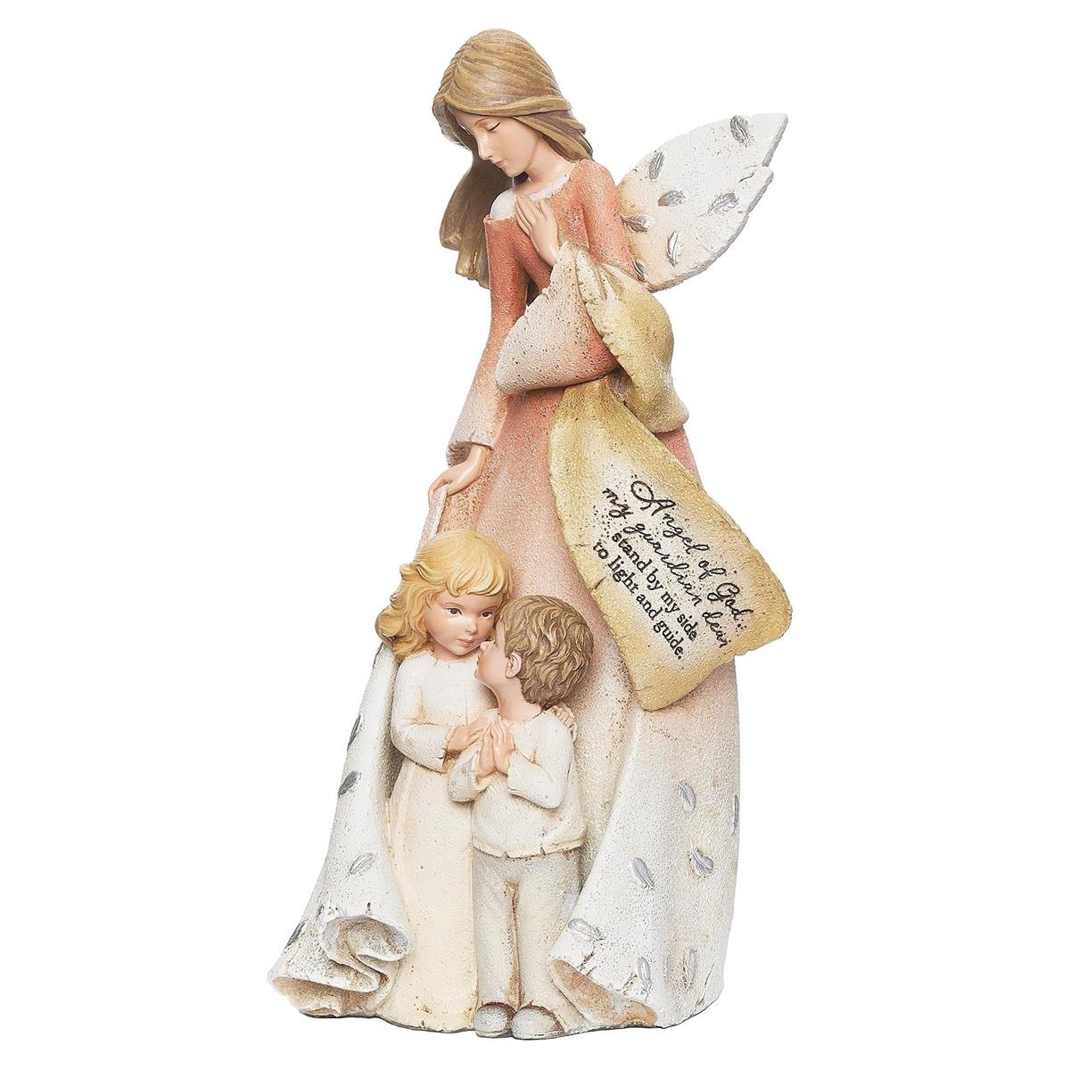 Figurine-8.75"-Guardian Angel With Kids