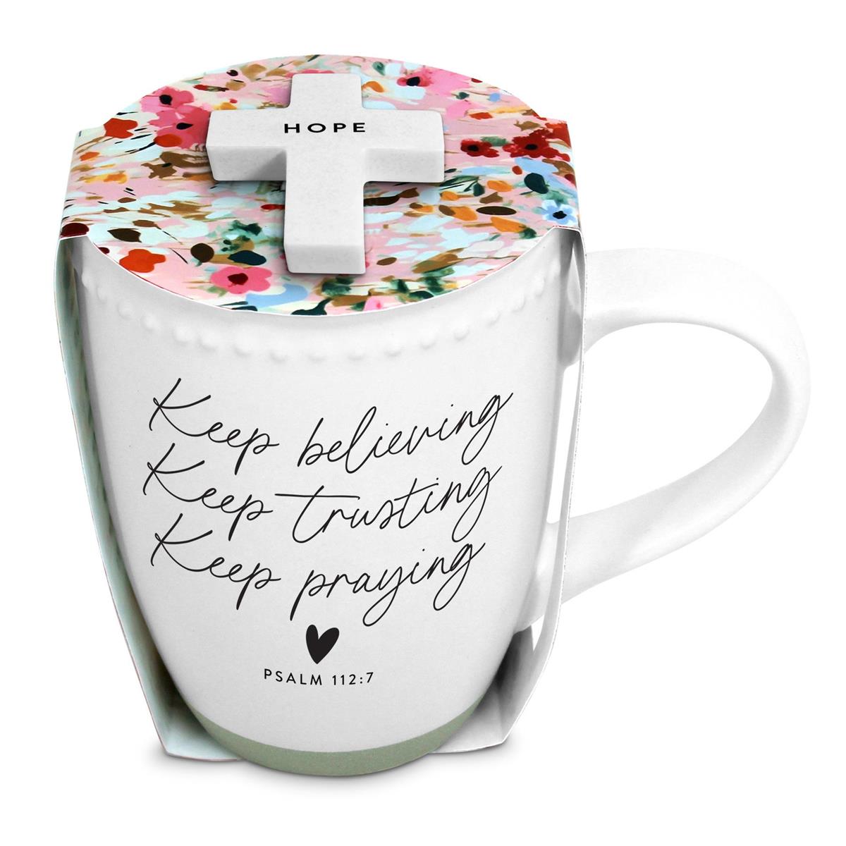 Mug-18oz-Psa 112:7-Keep Believing-Hope