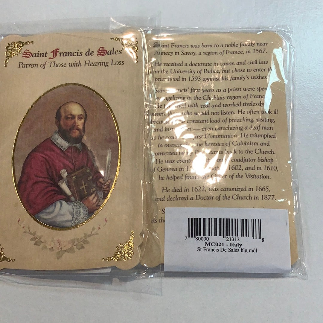 Medal-Healing Prayer Card-St Francis-MC021