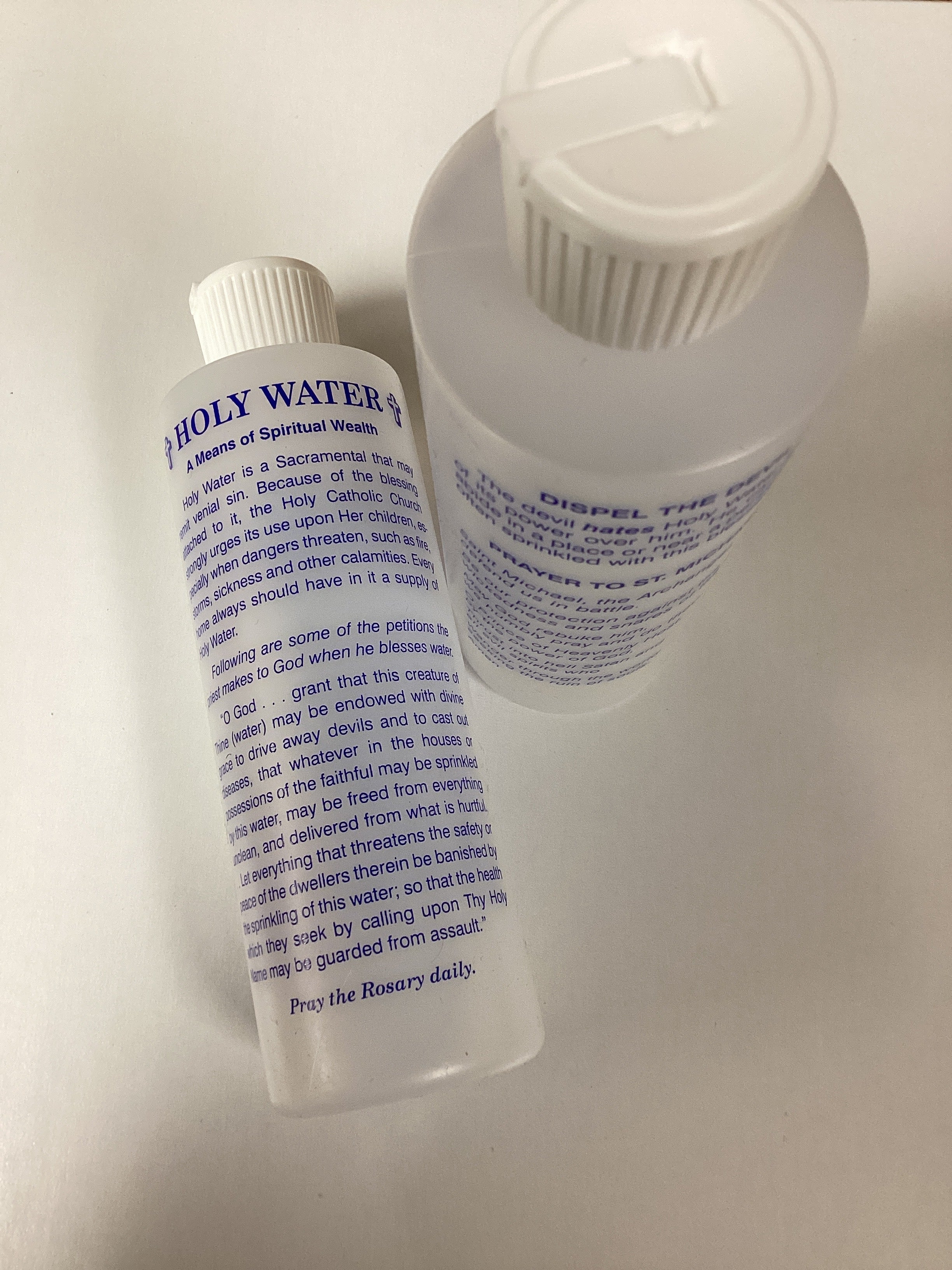 Holy Water Bottle-St Michael-8oz-Plastic