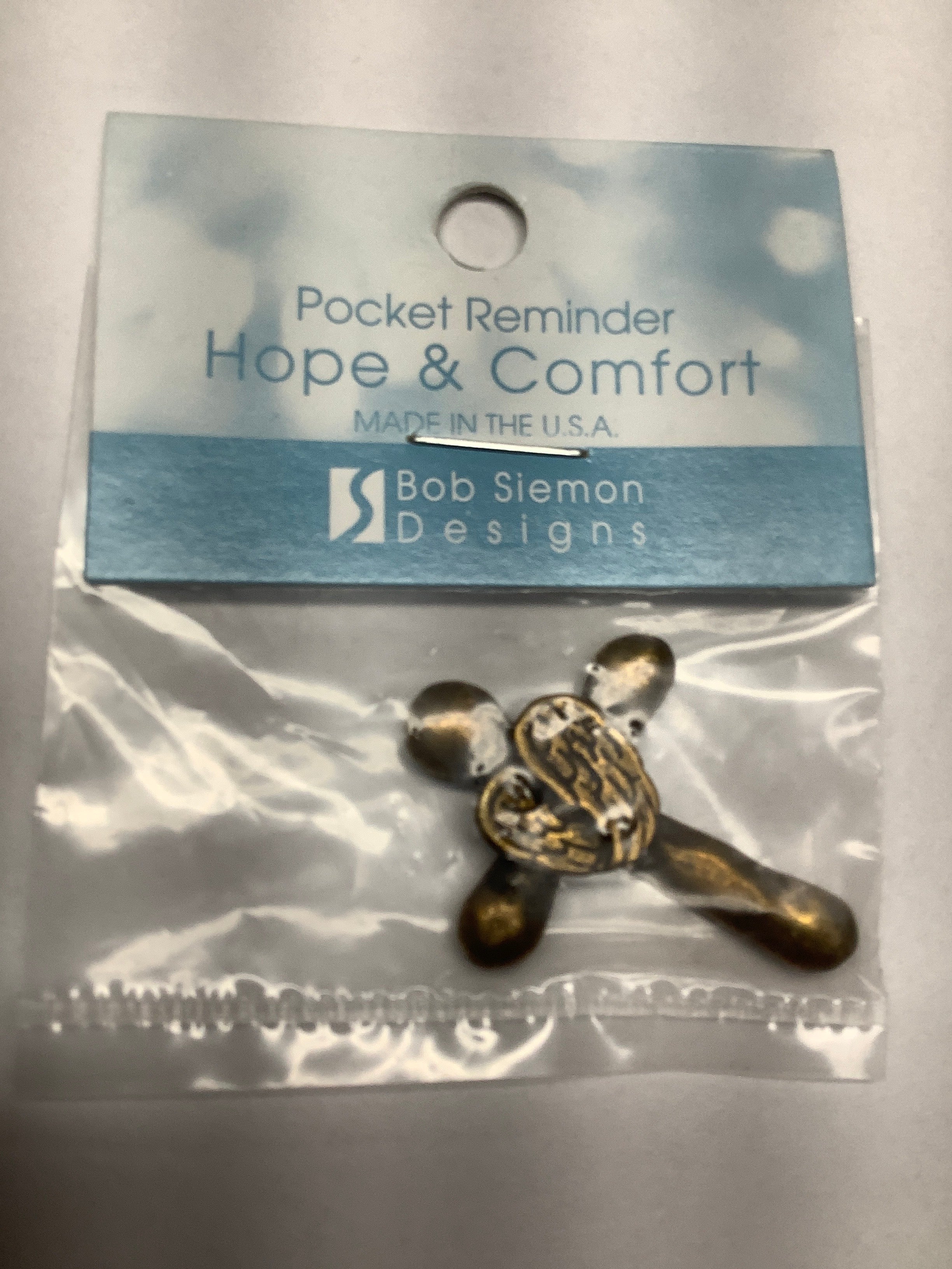 Pocket Token/Brass/Cross/Wings