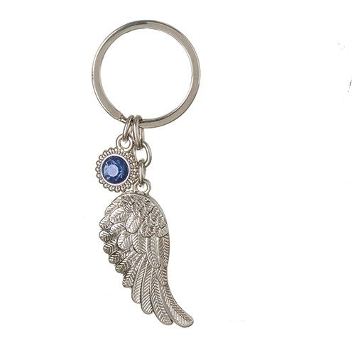 Key Ring/Angel Wing/September-Birthstone
