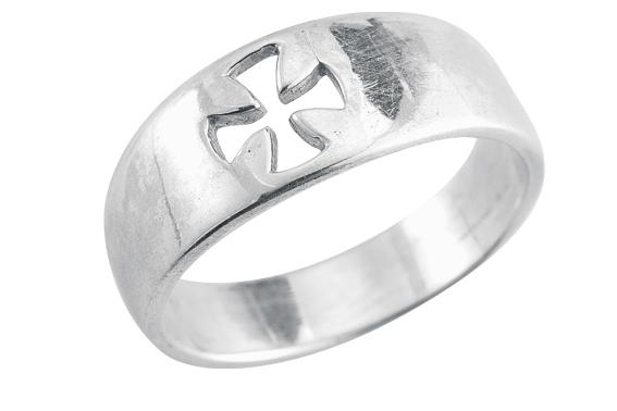 Ring/SS/6/Cross/Cut Out