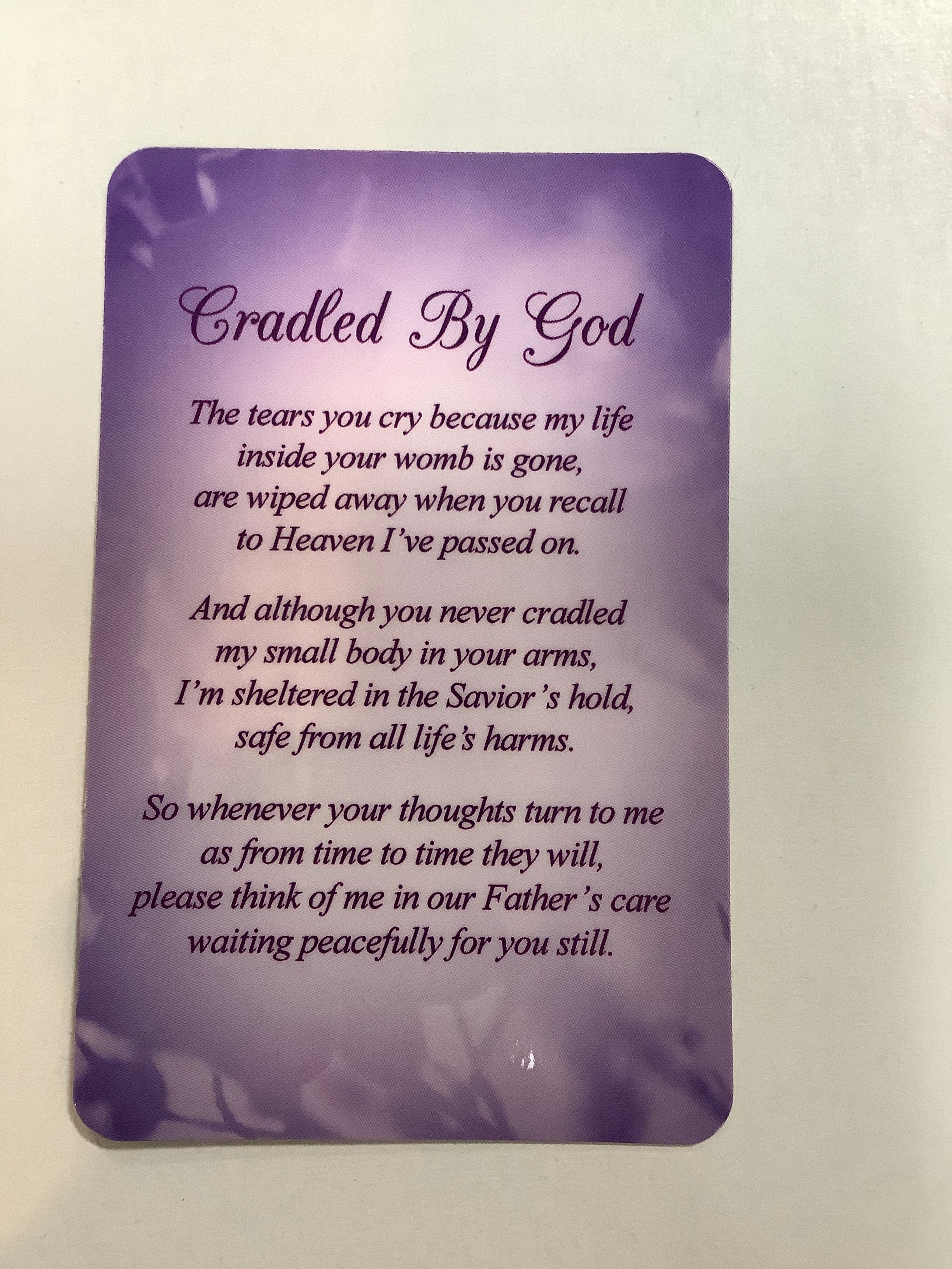 Pocket Card/Cradled by God