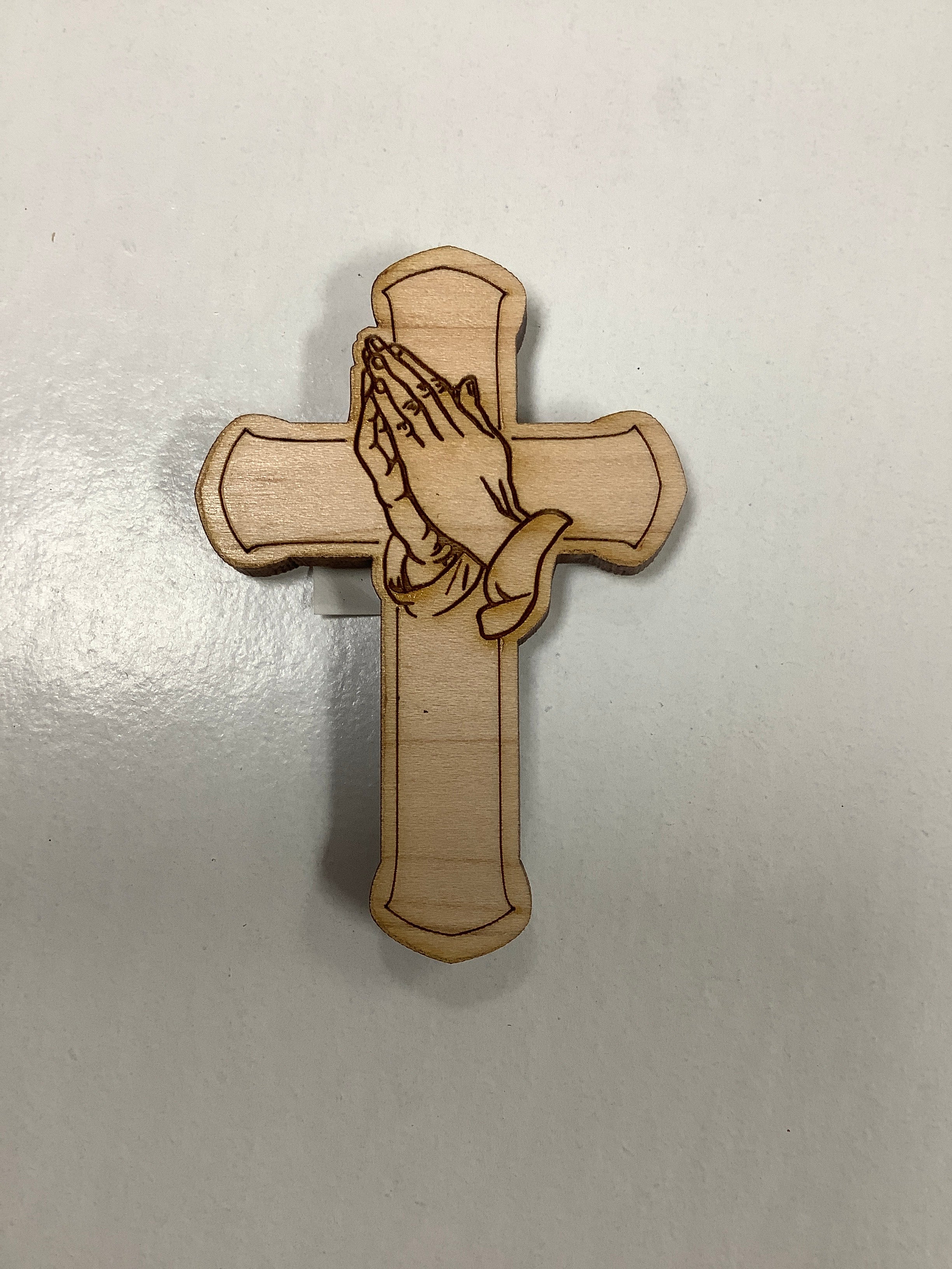 Magnet-Wooden-Cross-Praying Hands