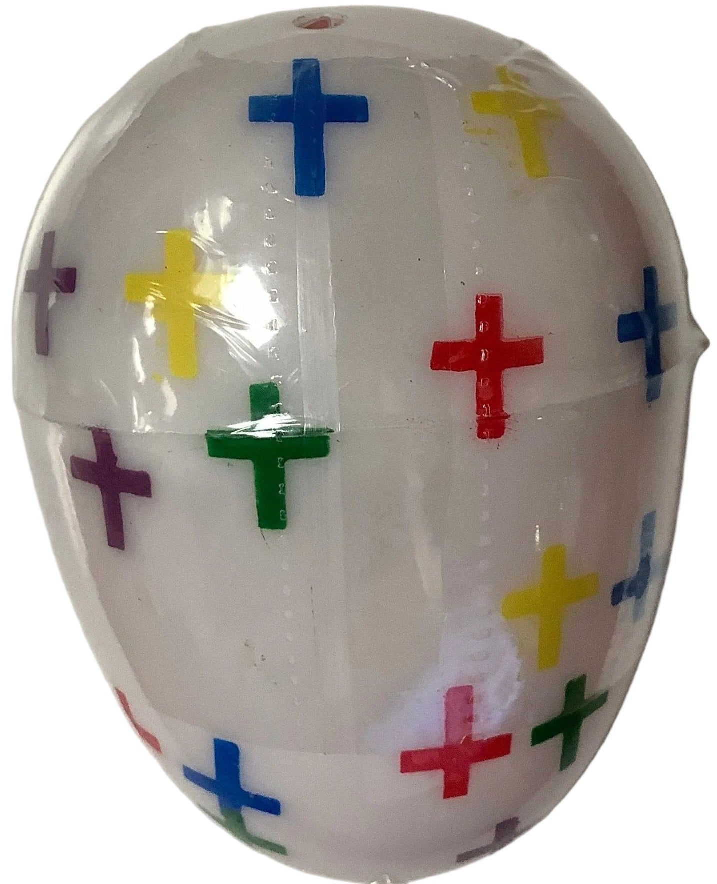 Easter Eggs-Plastic-Bright Crosses-Toy Filled