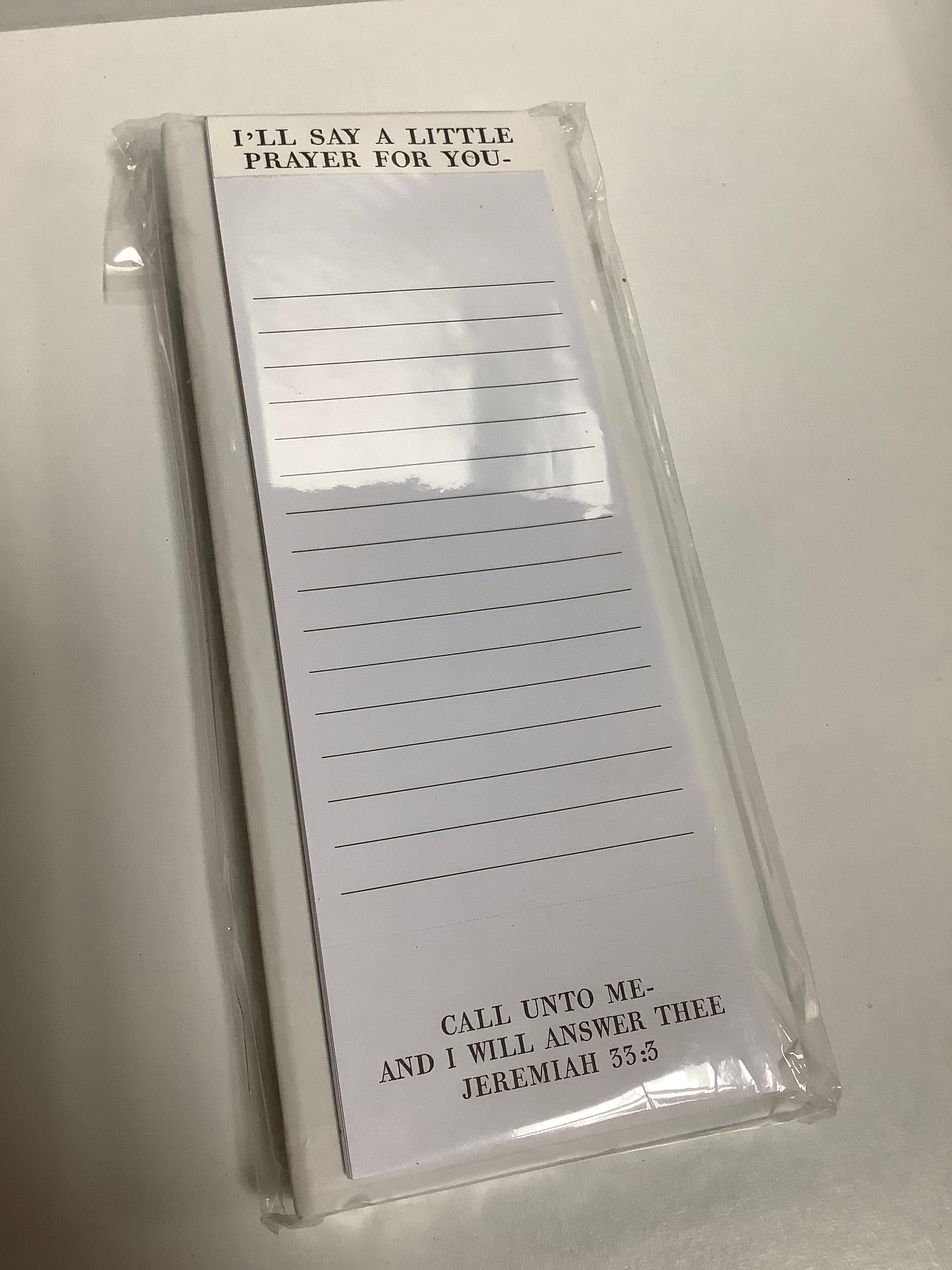 List Pad/Notes To God