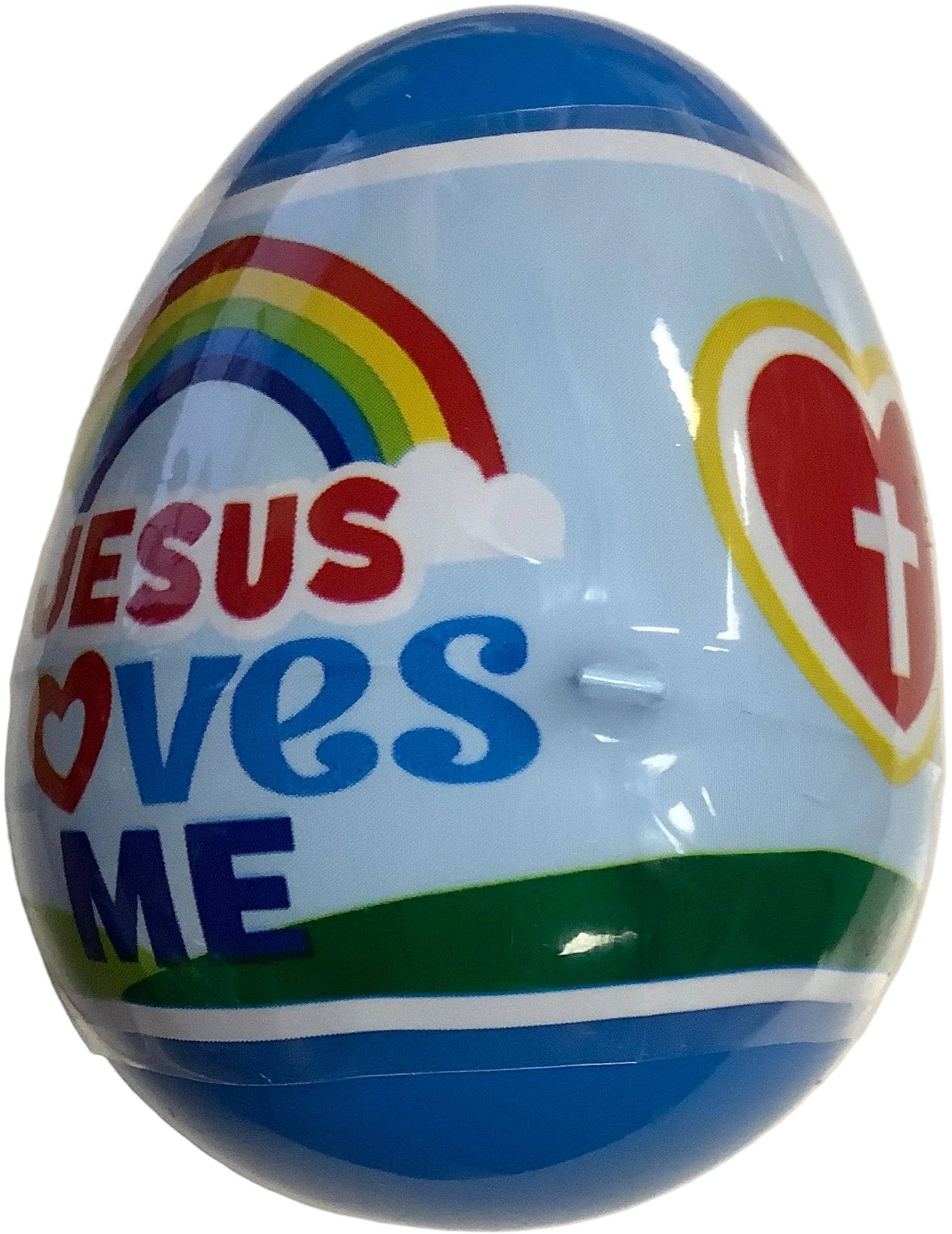 Easter Eggs-Plastic-Jesus Loves Me- Bracelet Filled-Asstd Colors