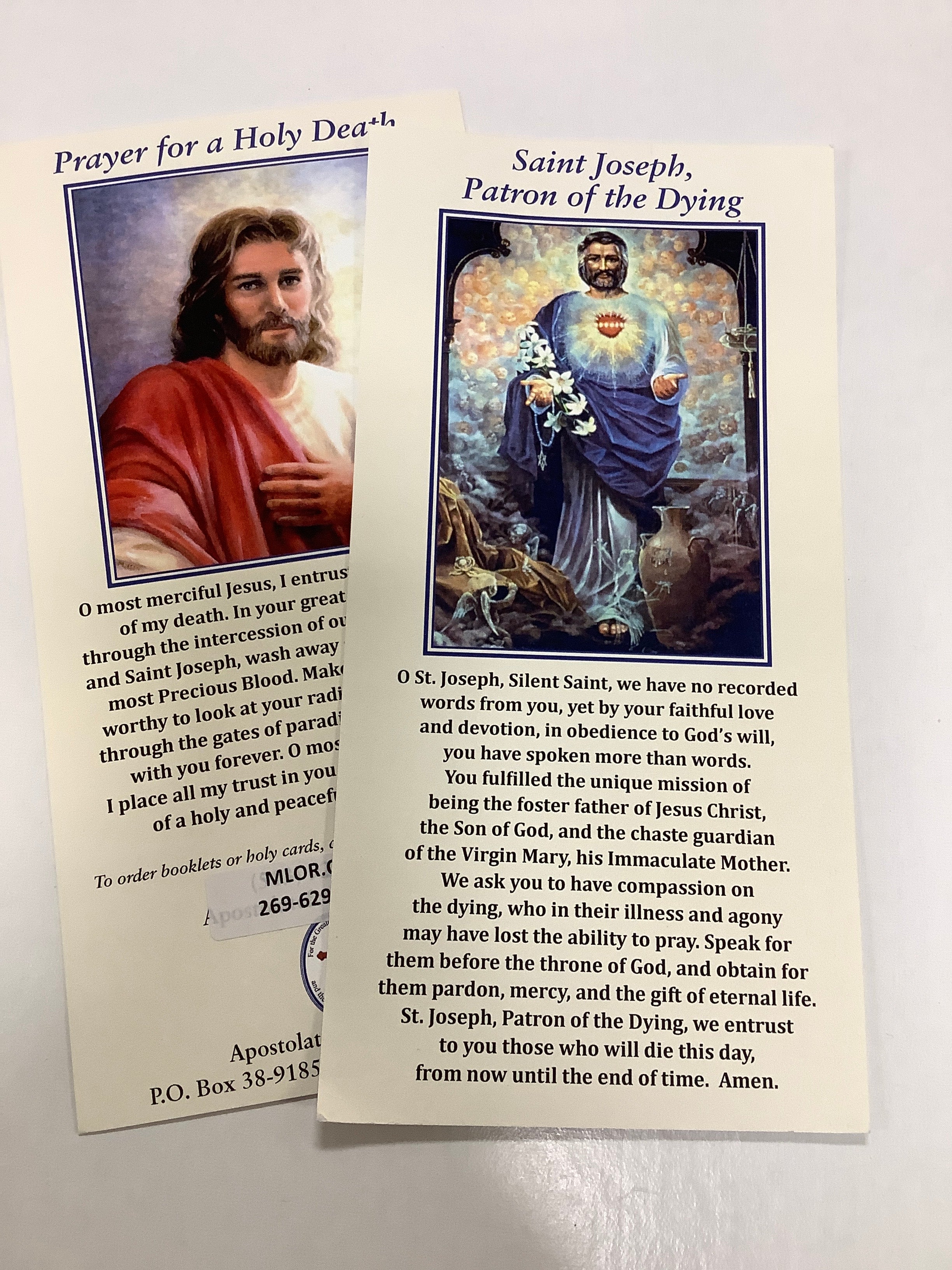PrayerCard/St.Joseph/Dying