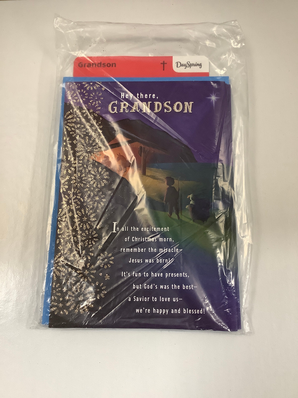 Card-Grandson-Christmas-Shepherd To See Jesus-6240742