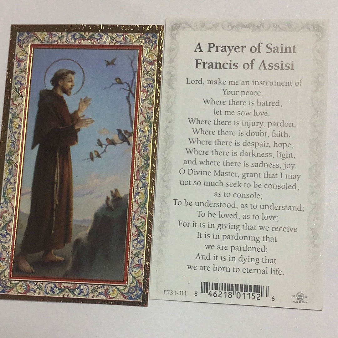 BM-gold-embossed-St Francis of Assisi-E734-311