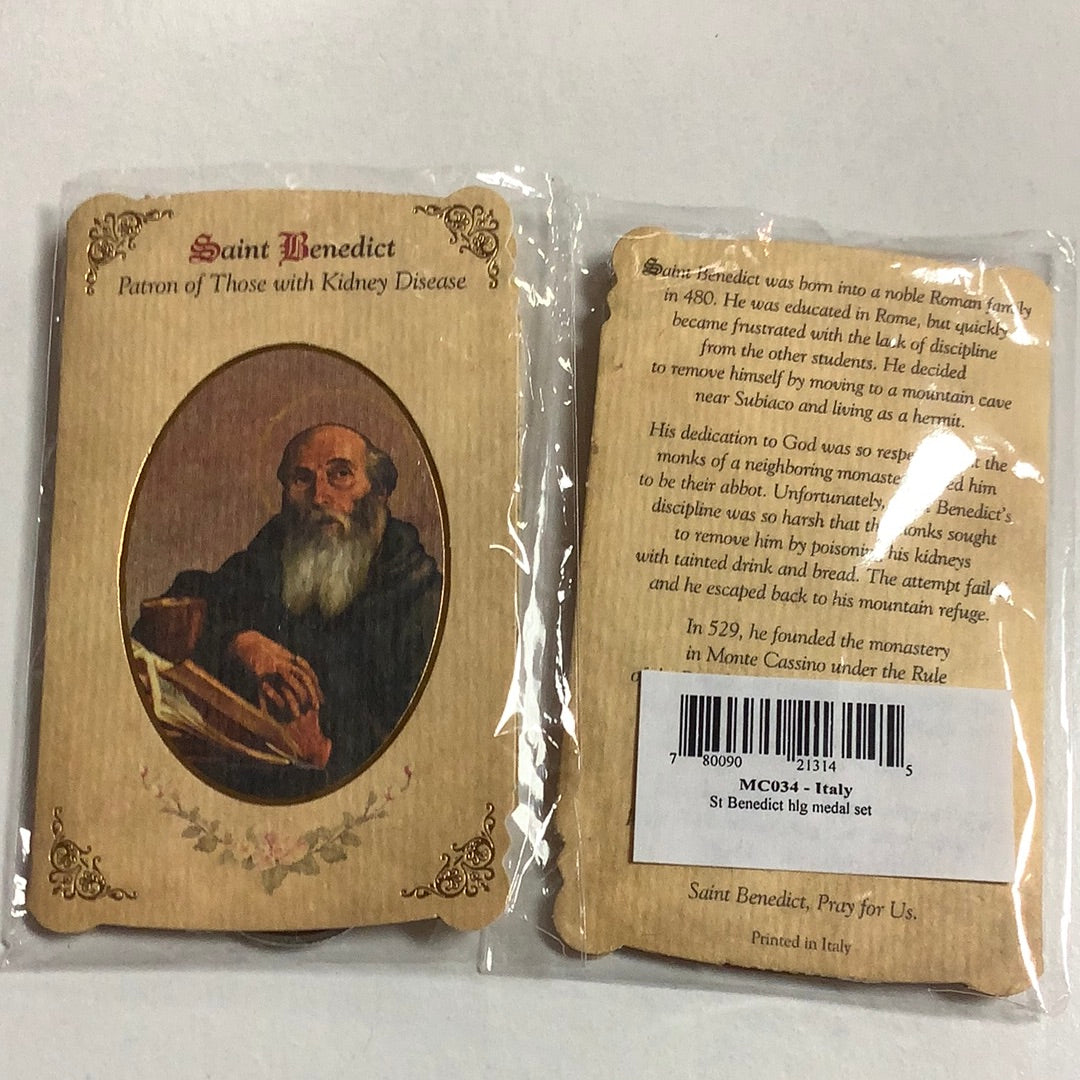 Medal-Healing Prayer Card-St Benedict-MC034
