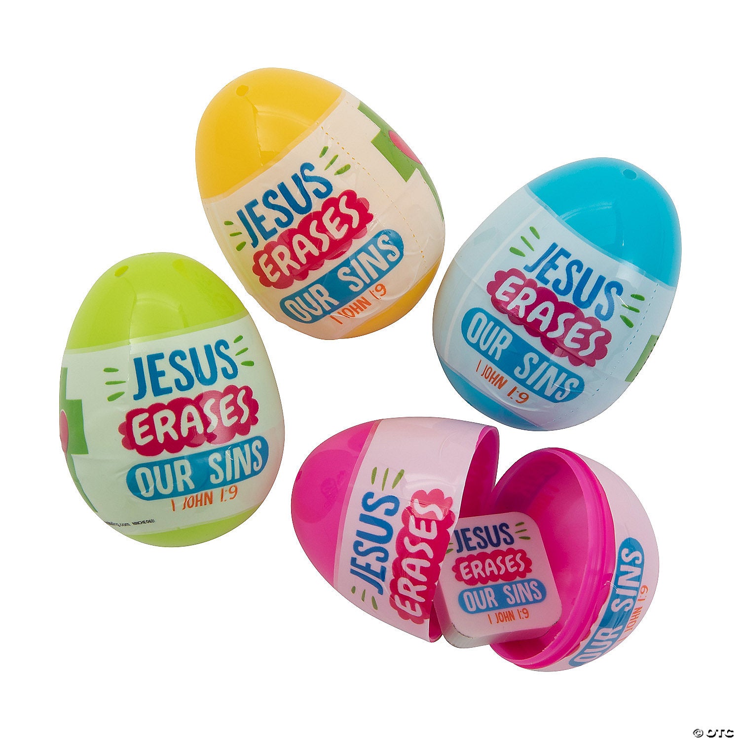 Egg-Jesus Erases Our Sins Easter Egg-Eraser Inside