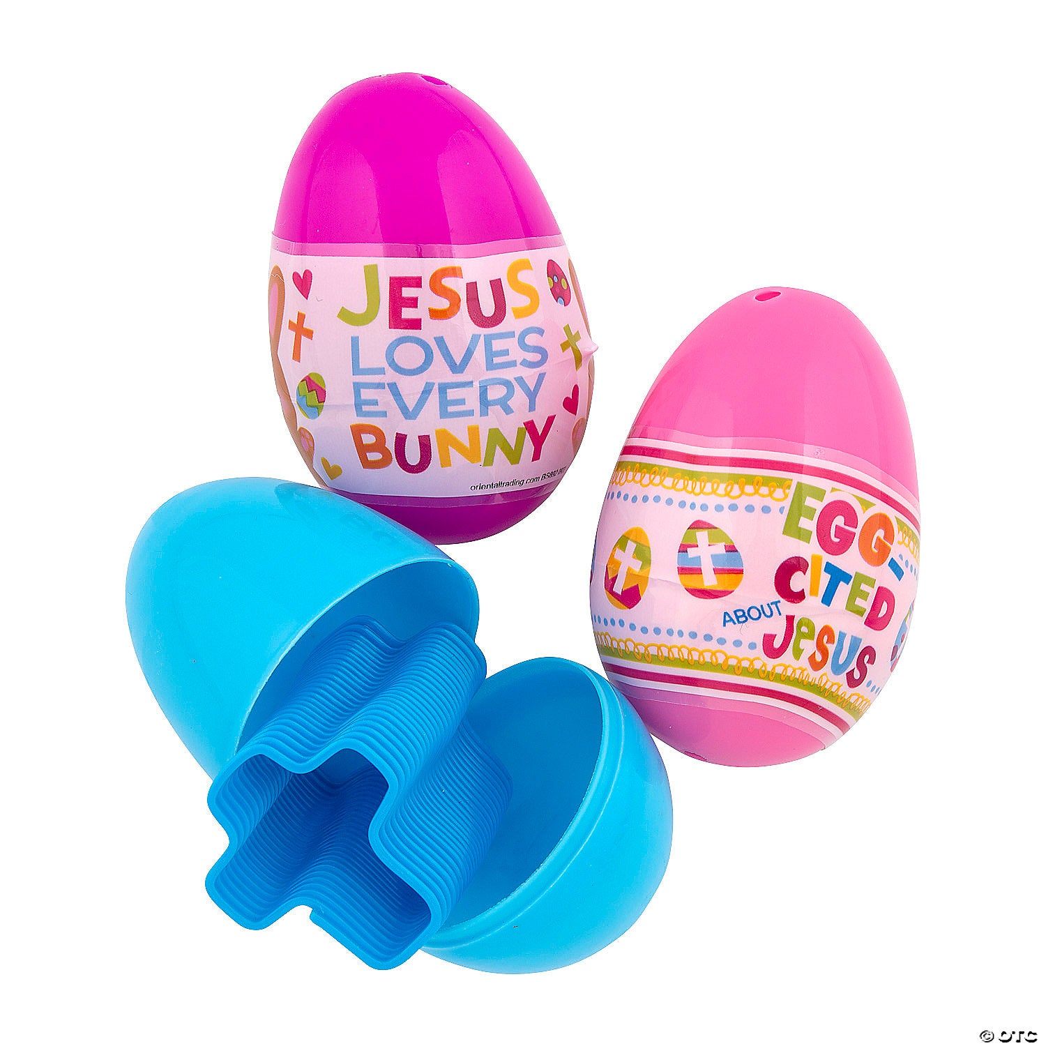 Egg-Jesus Loves Every Bunny-W/Cross Spring
