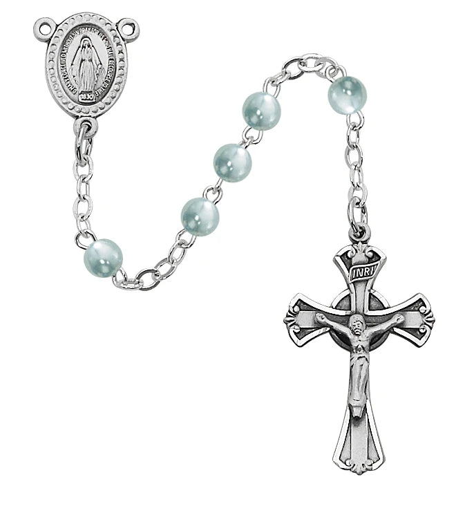 Rosary/Baby/Blue/3mm/SS