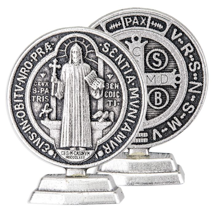 Standing Medal-St Benedict-1 11/16"
