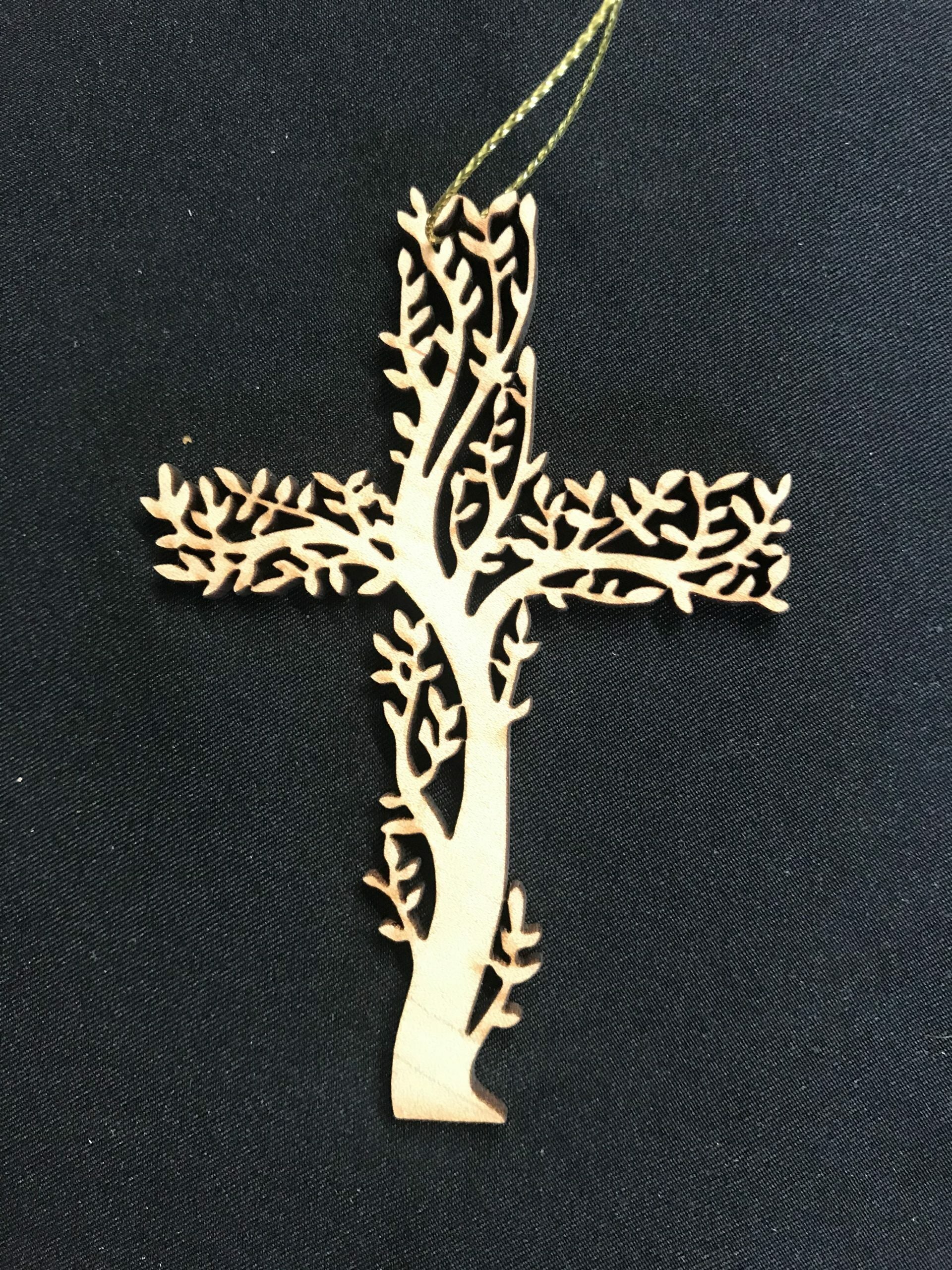 Cross-Magnet-Wooden-Righteous Branch-Double Layer