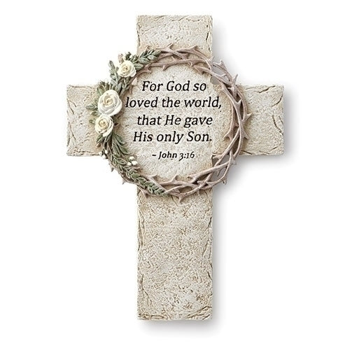 Cross-Jhn 3:16-Crown Of Thorns-For God So Loved
