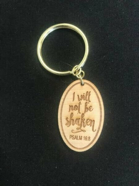 Key Chain-Wooden-Mini-I Will Not Be Shaken