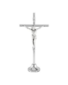 Crucifix/On A Stand/Silver