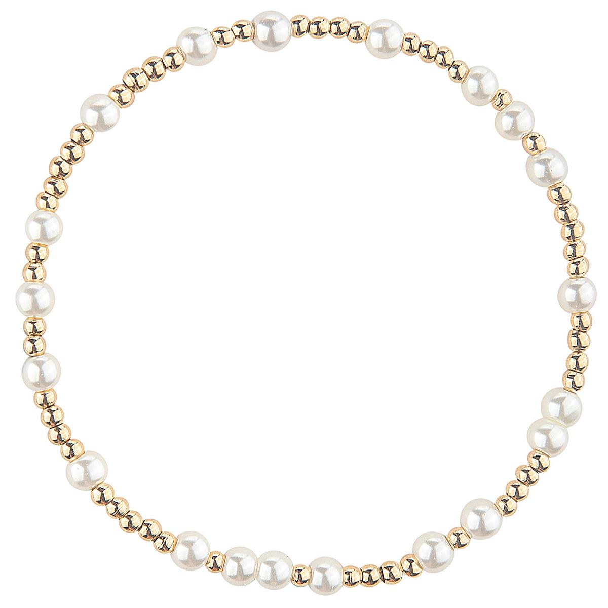 Bracelet-Beaded Gold And Pearls-224141