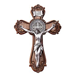 Crucifix-St.Benedict-10.75"-Brown