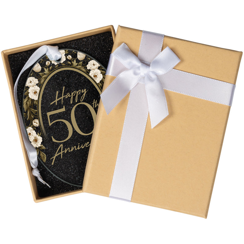 Ornament-50th Anniversary-Glass Oval
