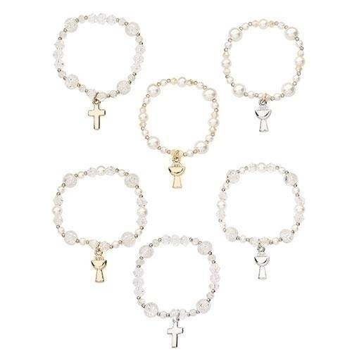 Bracelet-FC-Chalice Or Cross-Asstd-Stretch-5.5"