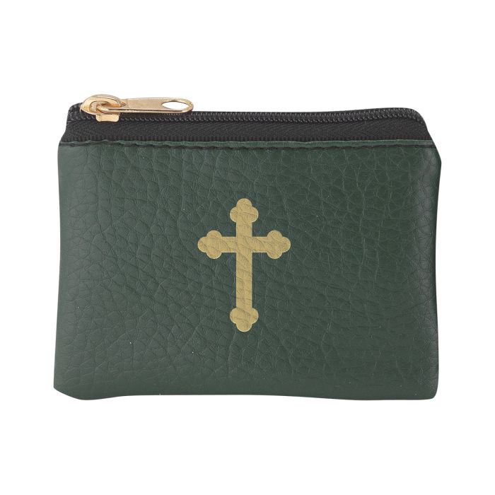 Rosary Case-Emerald-Leather