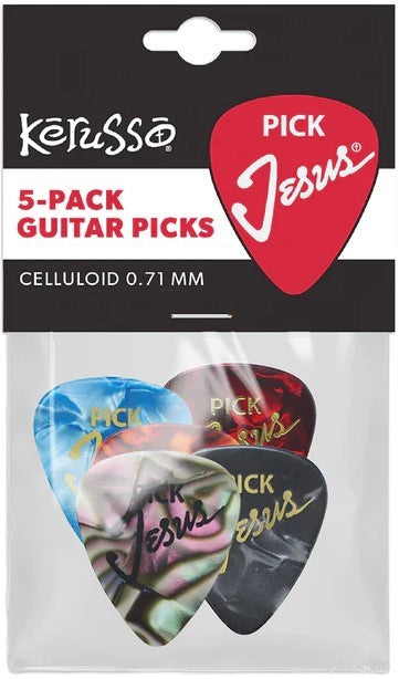Guitar Picks-Pick Jesus-5 Pack-Medium Weight