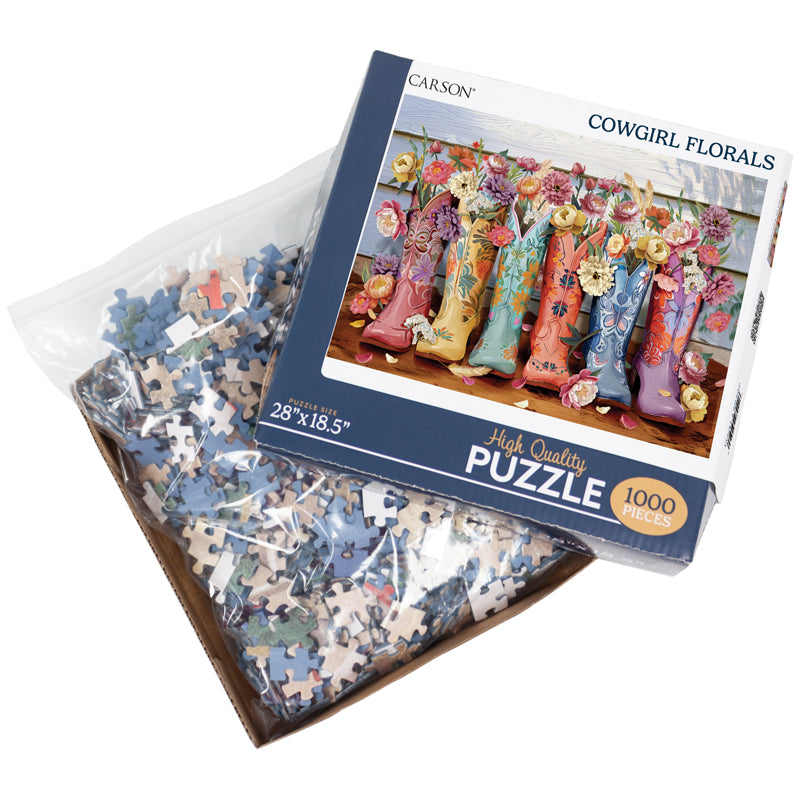 Puzzle-1000pc-Cowgirl Florals
