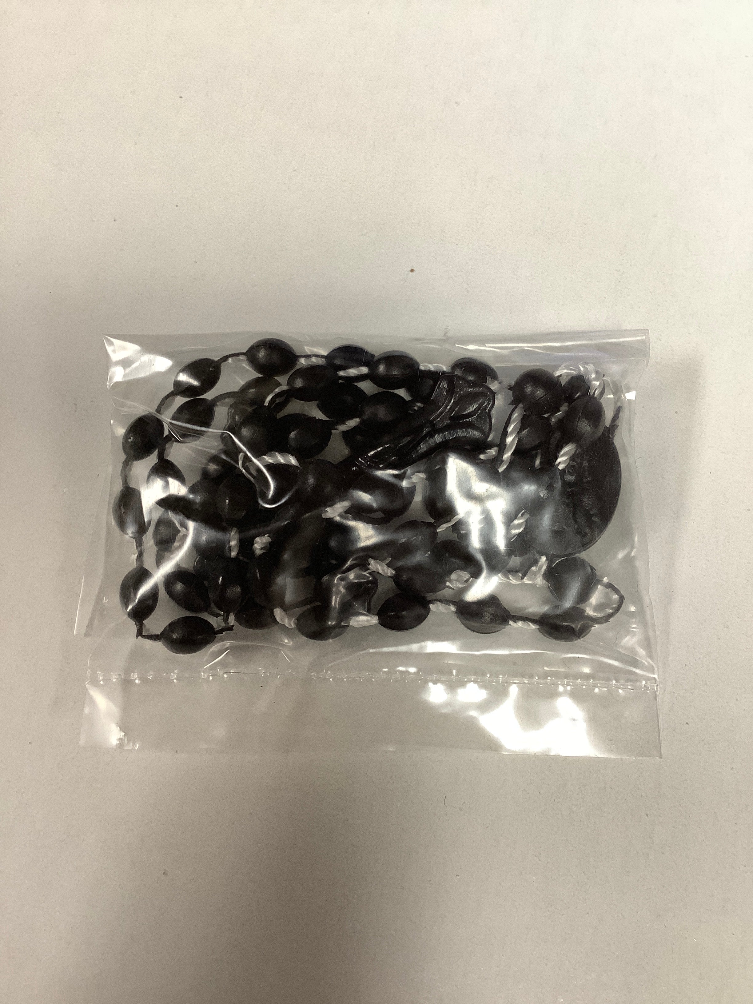Rosary/Nylon Cord/Black/Opens