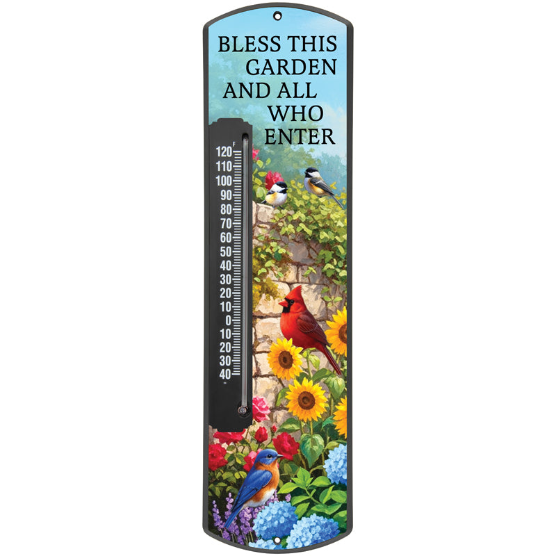 Thermometer-20"-Bless This Garden