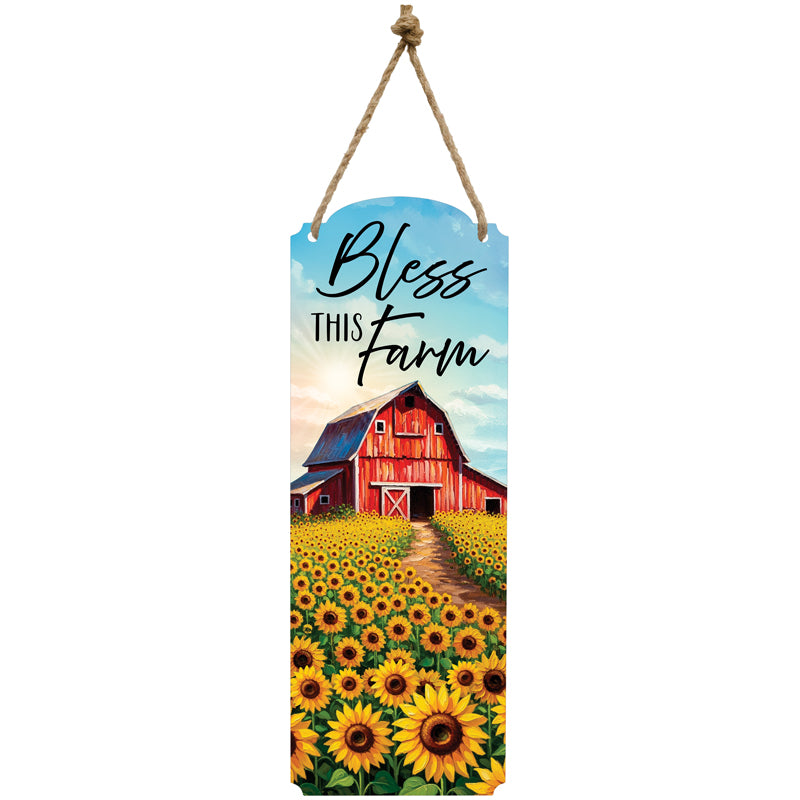 Plaque-Metal-18"-Indoor Outdoor-Bless This Farm